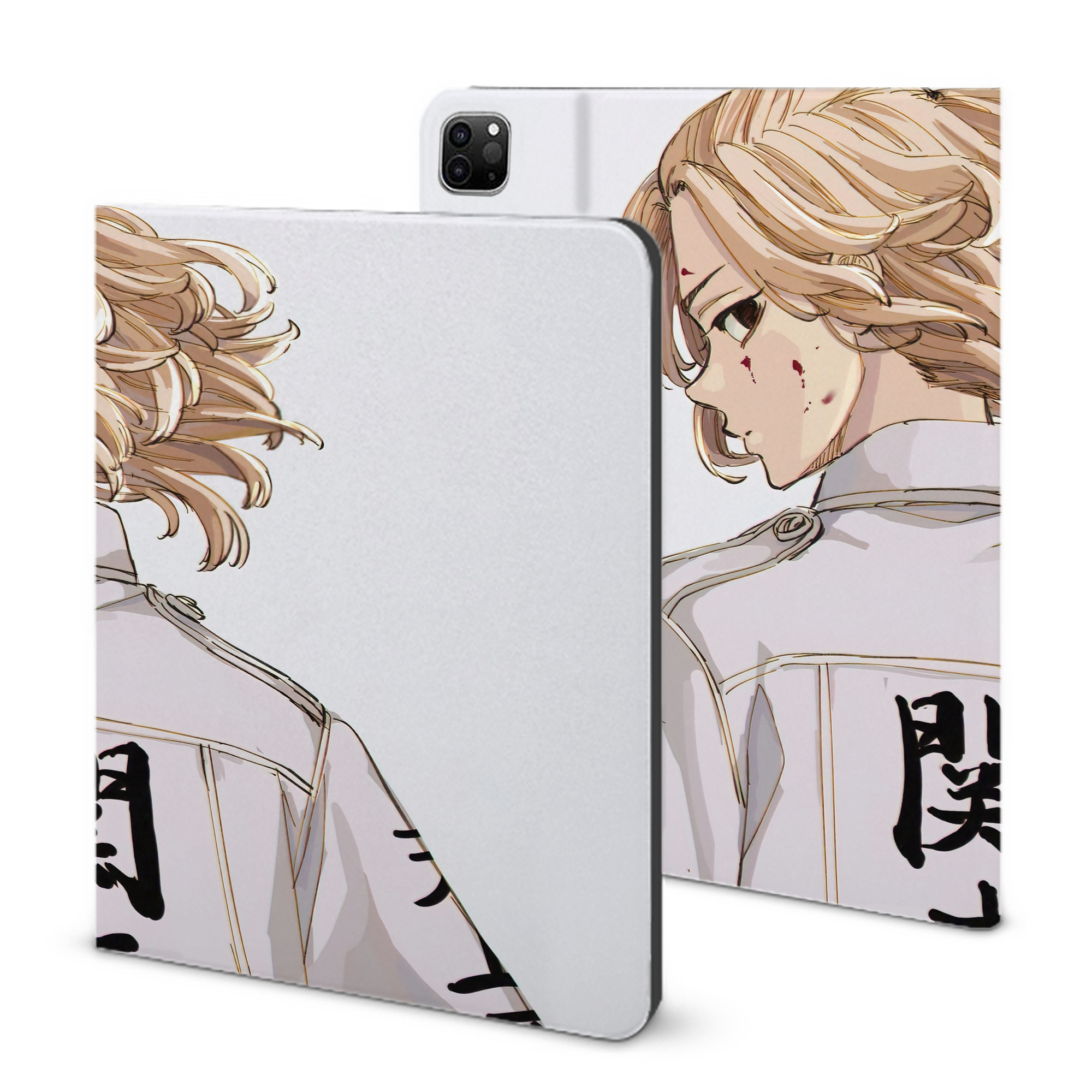 （画像用） 東京リベンジャーズ Tokyo Revengers IPad ケース ブック型 PUレザー TPU 耐衝撃 軽量 薄型 ペン収納なし 全面保護 IPad 各モデル対応
